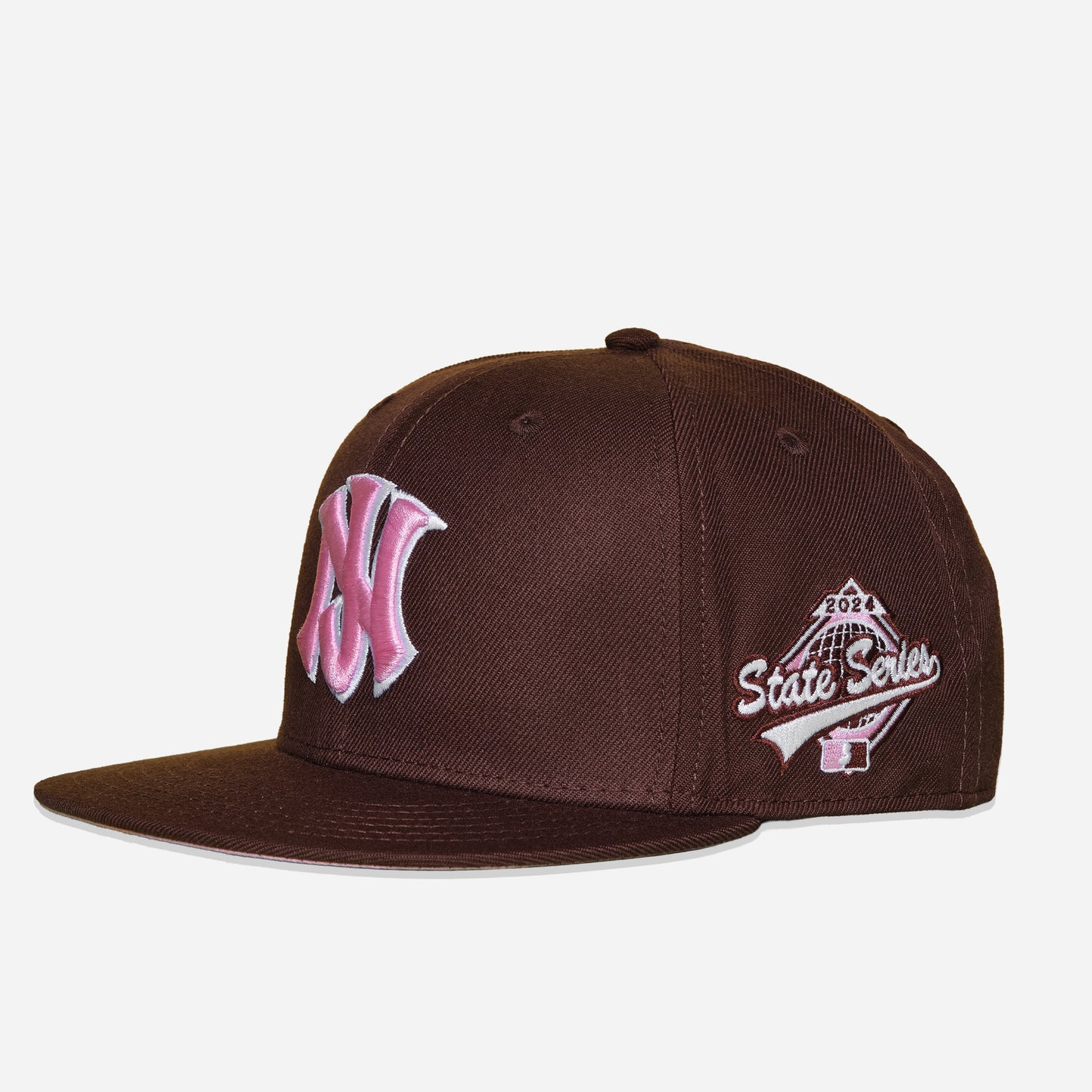NJ™ State Series Snapback Hat – Brown & Pink (2024 Limited Edition)