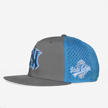 NJ™ State Series Snapback Hat – Gray & Sky Blue (2024 Limited Edition)