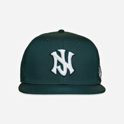 NJ™ State Series Snapback Hat – Forest Green & White (2024 Edition)