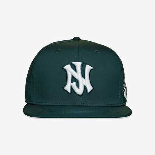 NJ™ State Series Snapback Hat – Forest Green & White (2024 Edition)