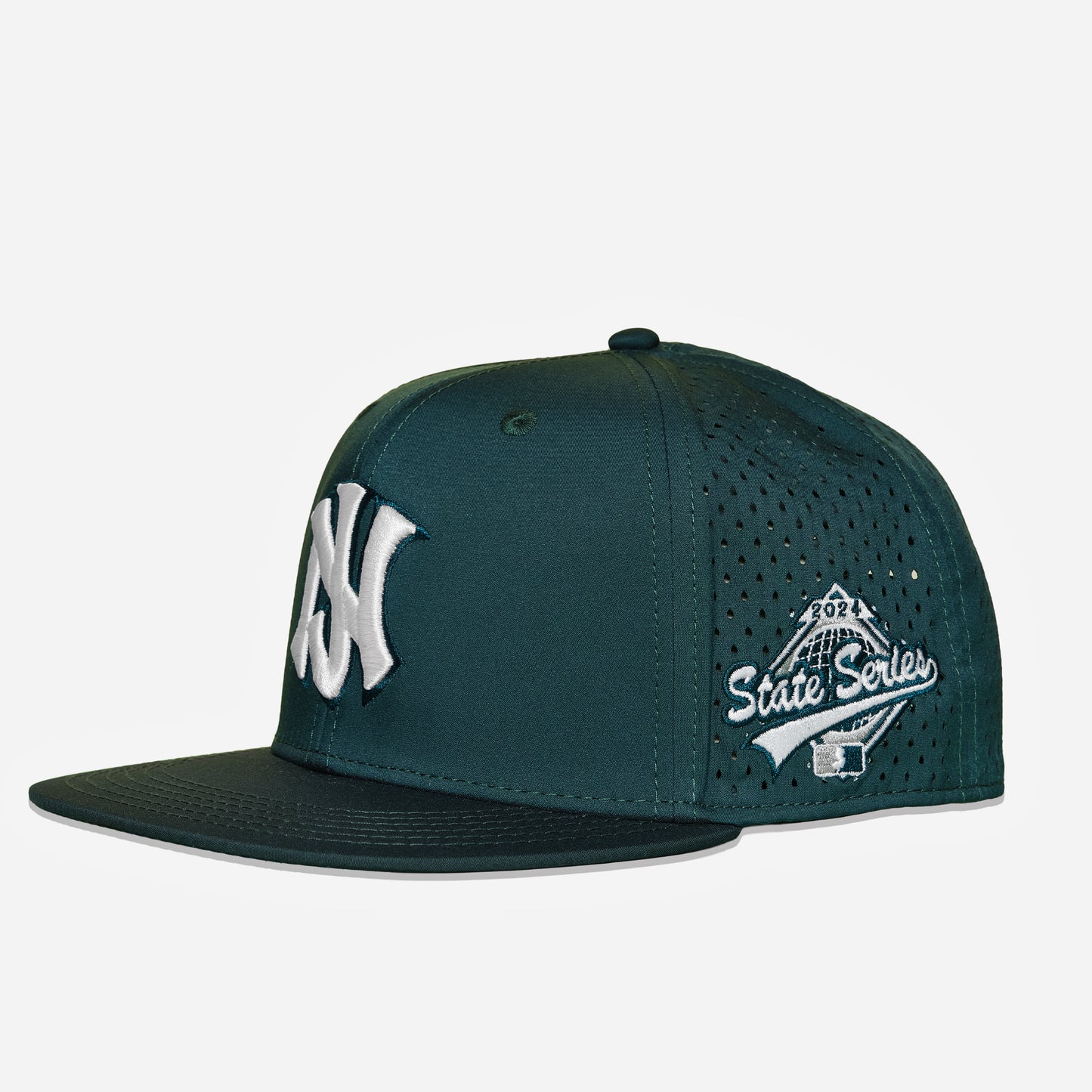 NJ™ State Series Snapback Hat – Forest Green & White (2024 Edition)