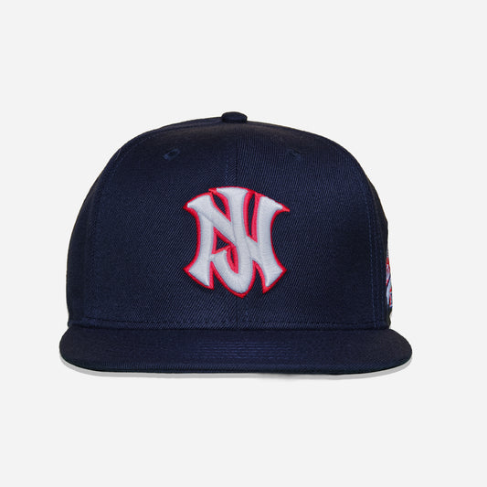 NJ™ State Series Snapback Hat – Navy, White & Red (2024 Edition)